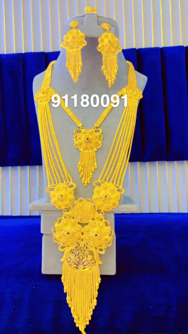 gold plated necklace bijoux jewellery set
