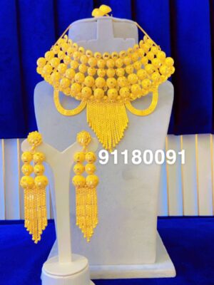 gold plated necklace bijoux jewellery set