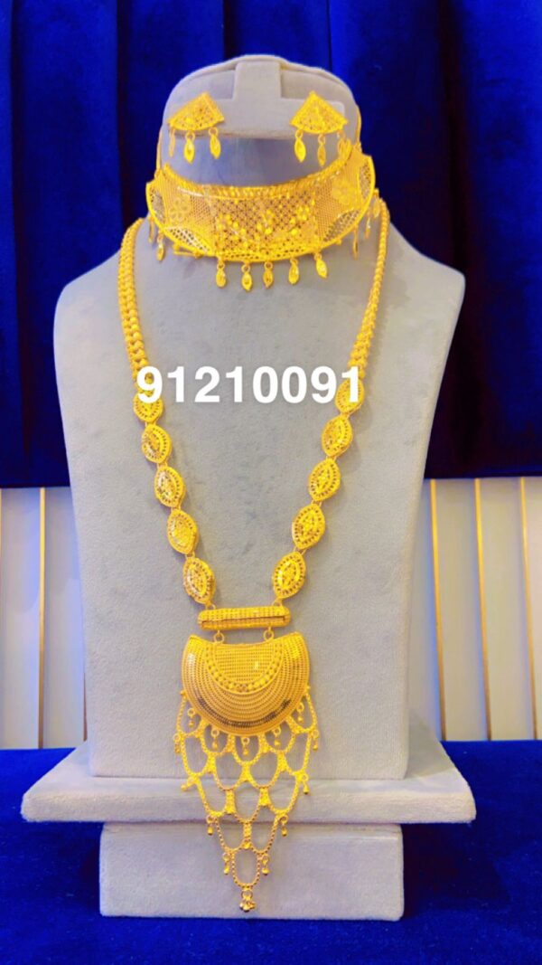 gold plated necklace bijoux jewellery set for women