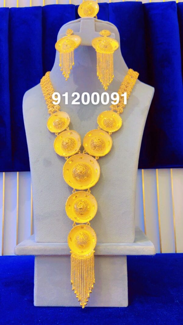 gold plated necklace bijoux jewellery set for women