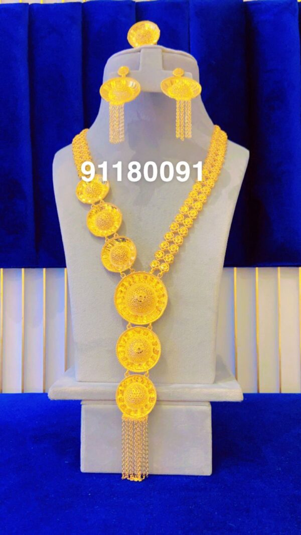 gold plated necklace bijoux jewellery set for women
