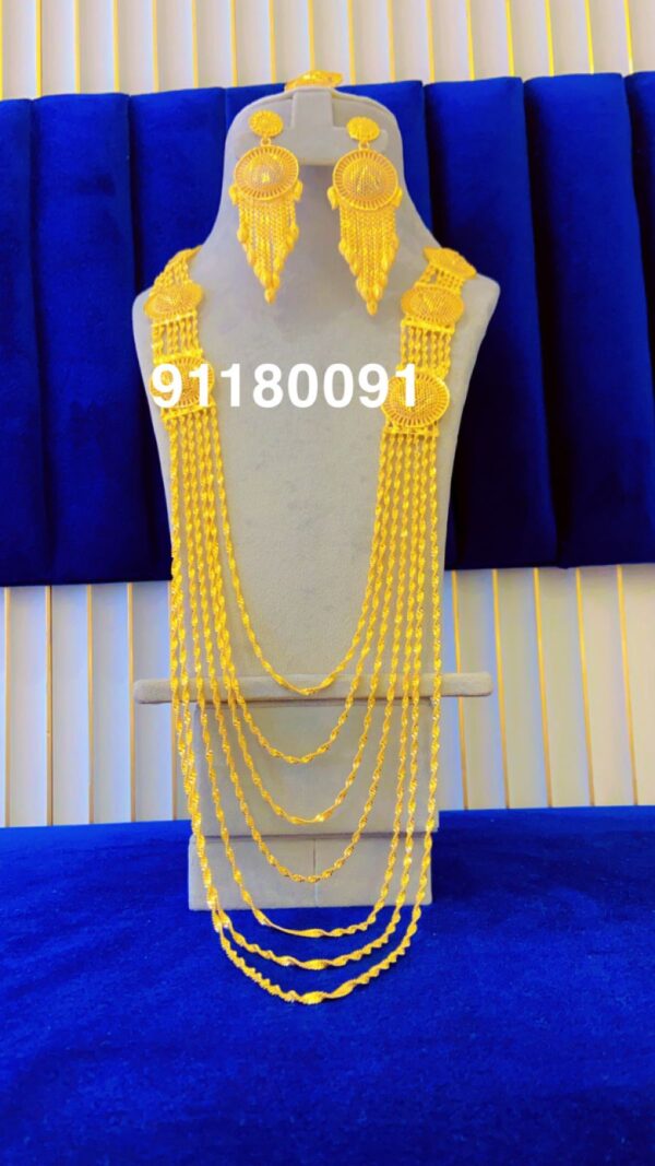 gold plated necklace bijoux jewellery set for women