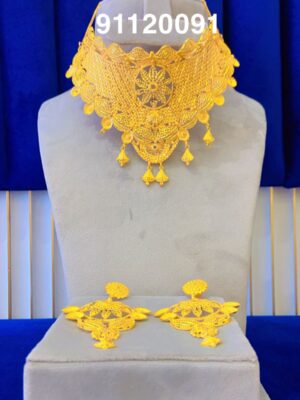 gold plated necklace bijoux jewellery set for women