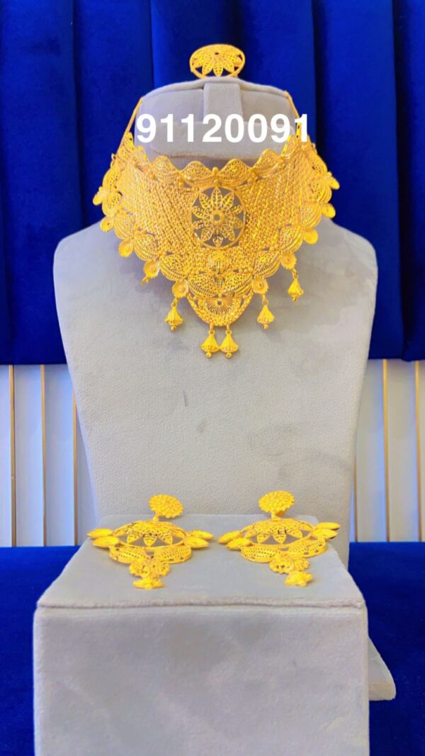 gold plated necklace bijoux jewellery set for women