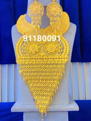 gold plated necklace bijoux jewellery set for women