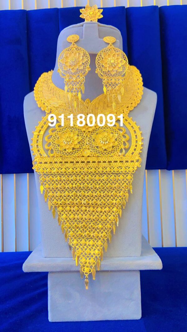 gold plated necklace bijoux jewellery set for women