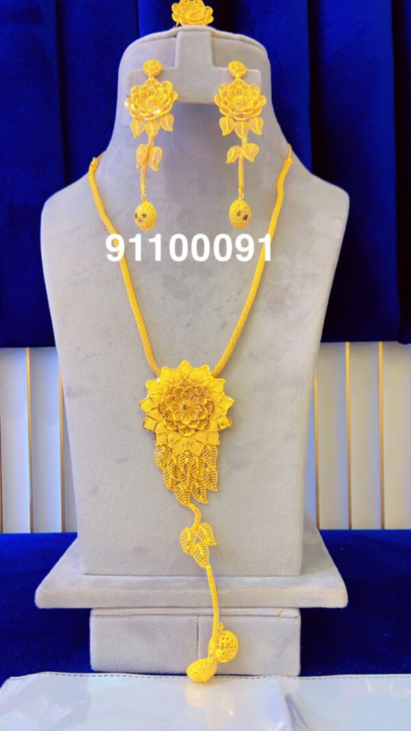 gold plated necklace bijoux jewellery set for women