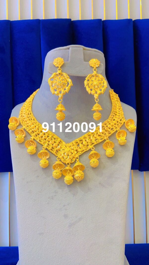 gold plated necklace bijoux jewellery set for women