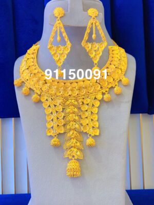 gold plated necklace bijoux jewellery set for women