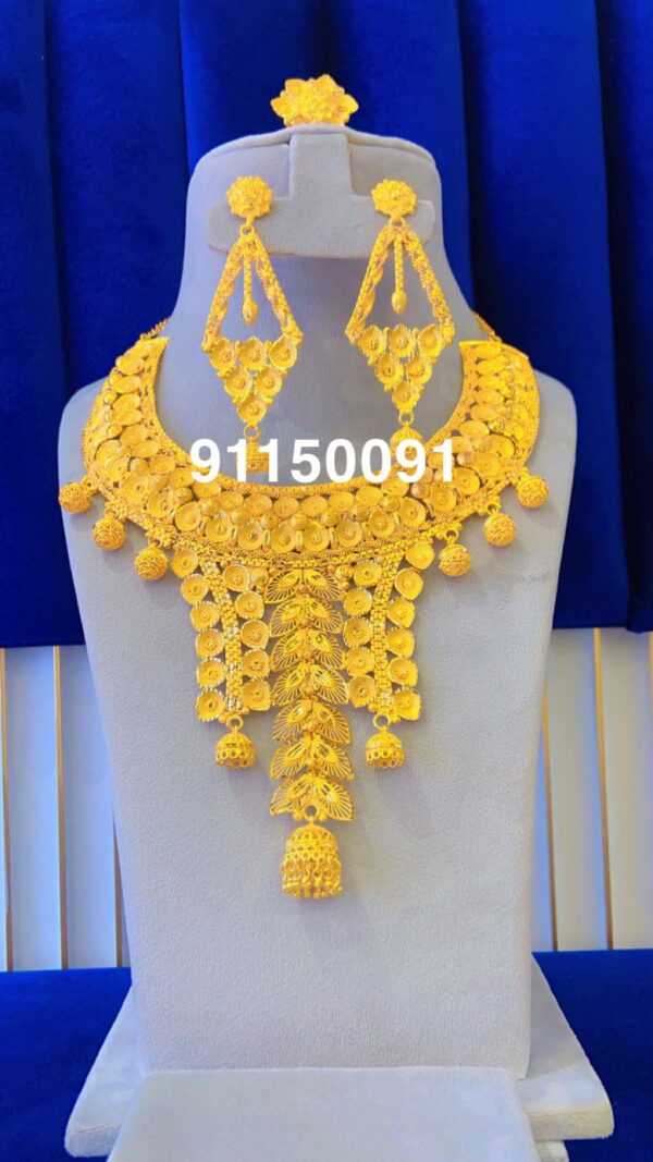 gold plated necklace bijoux jewellery set for women