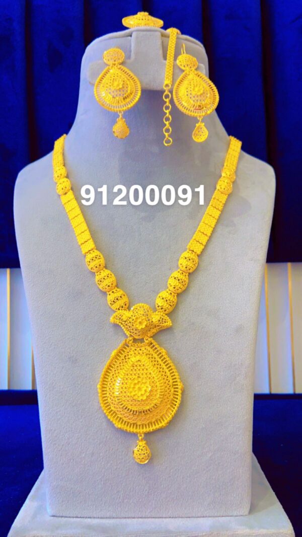 gold plated necklace bijoux jewellery set for women