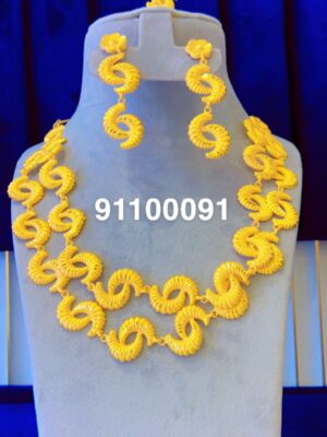 gold plated necklace bijoux jewellery set for women