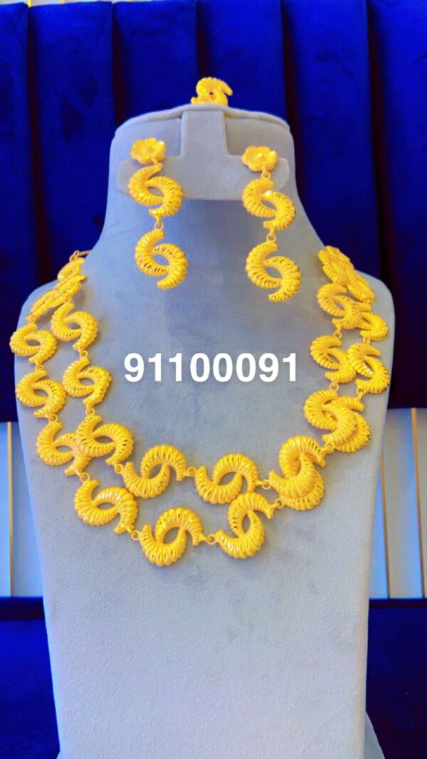 gold plated necklace bijoux jewellery set for women