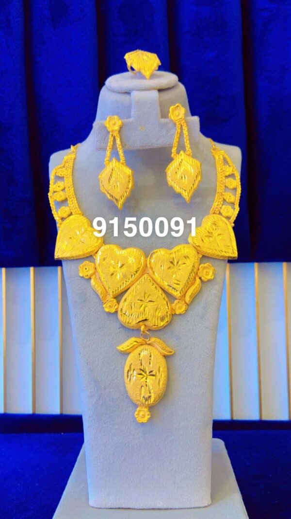 gold plated necklace bijoux jewellery set for women