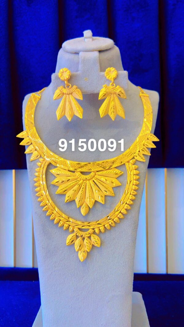 gold plated necklace bijoux jewellery set for women