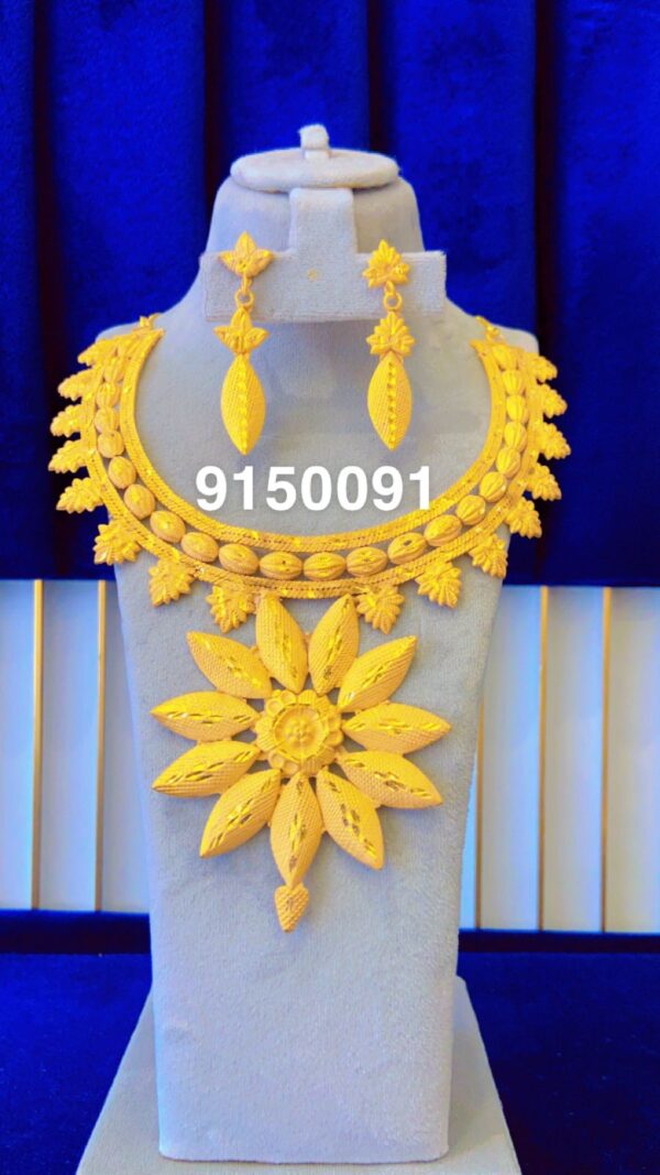 gold plated necklace bijoux jewellery set for women