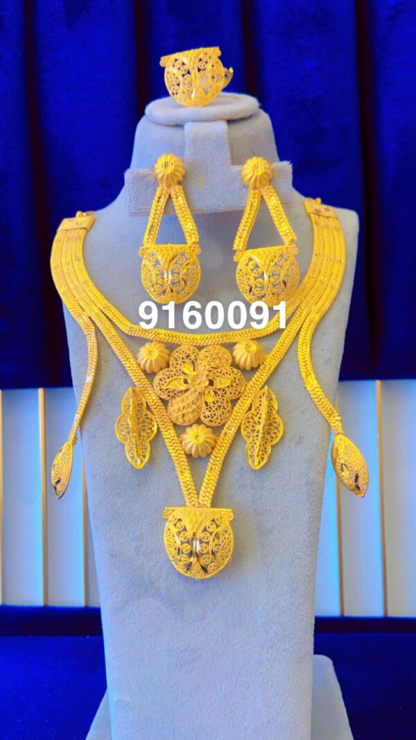 gold plated necklace bijoux jewellery set for women
