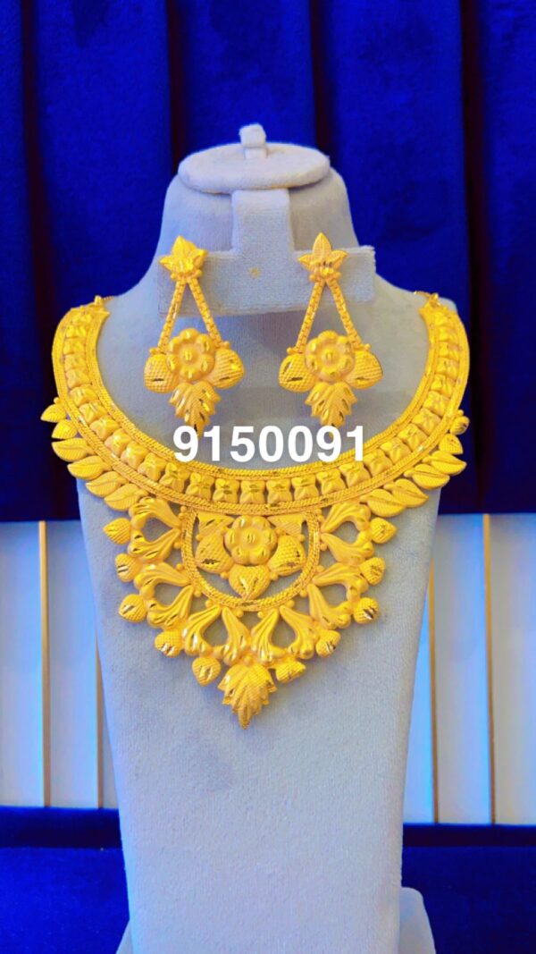 gold plated necklace bijoux jewellery set for women