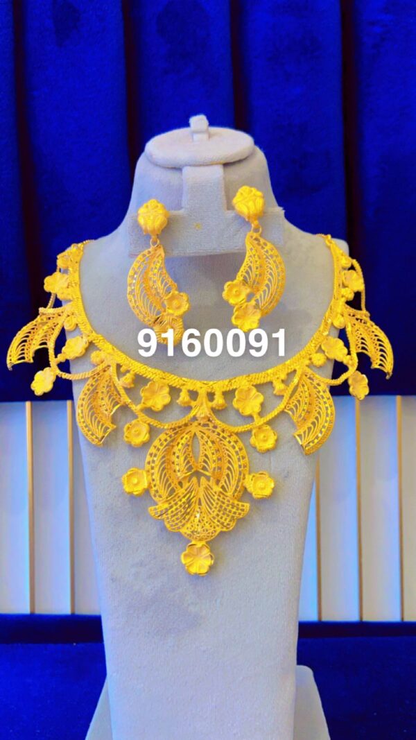 gold plated necklace bijoux jewellery set for women
