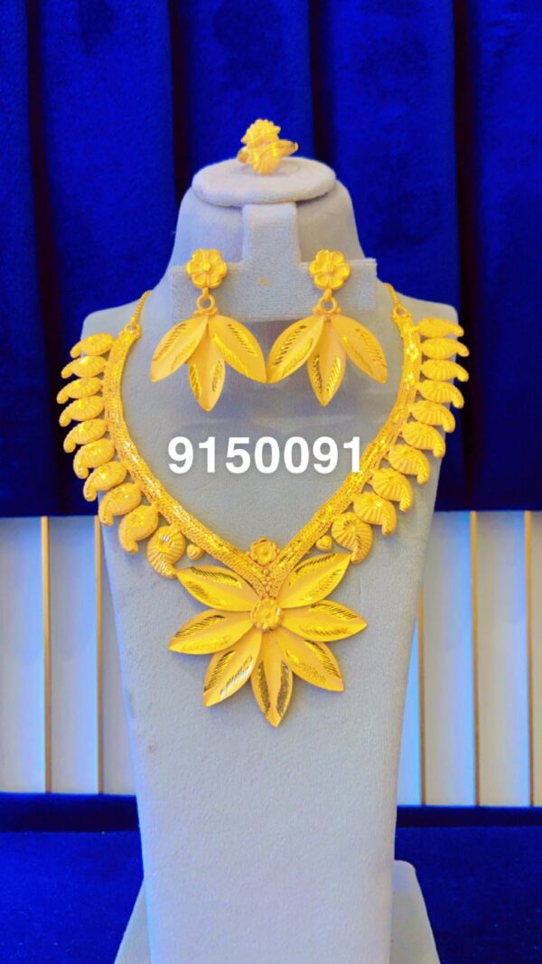 gold plated necklace bijoux jewellery set for women